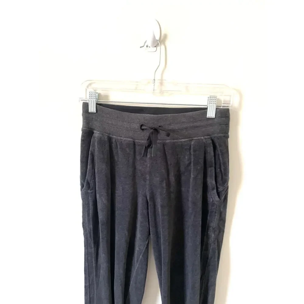 Lululemon Athletica Velvet Athleisure Joggers Pants Dark Gray Small